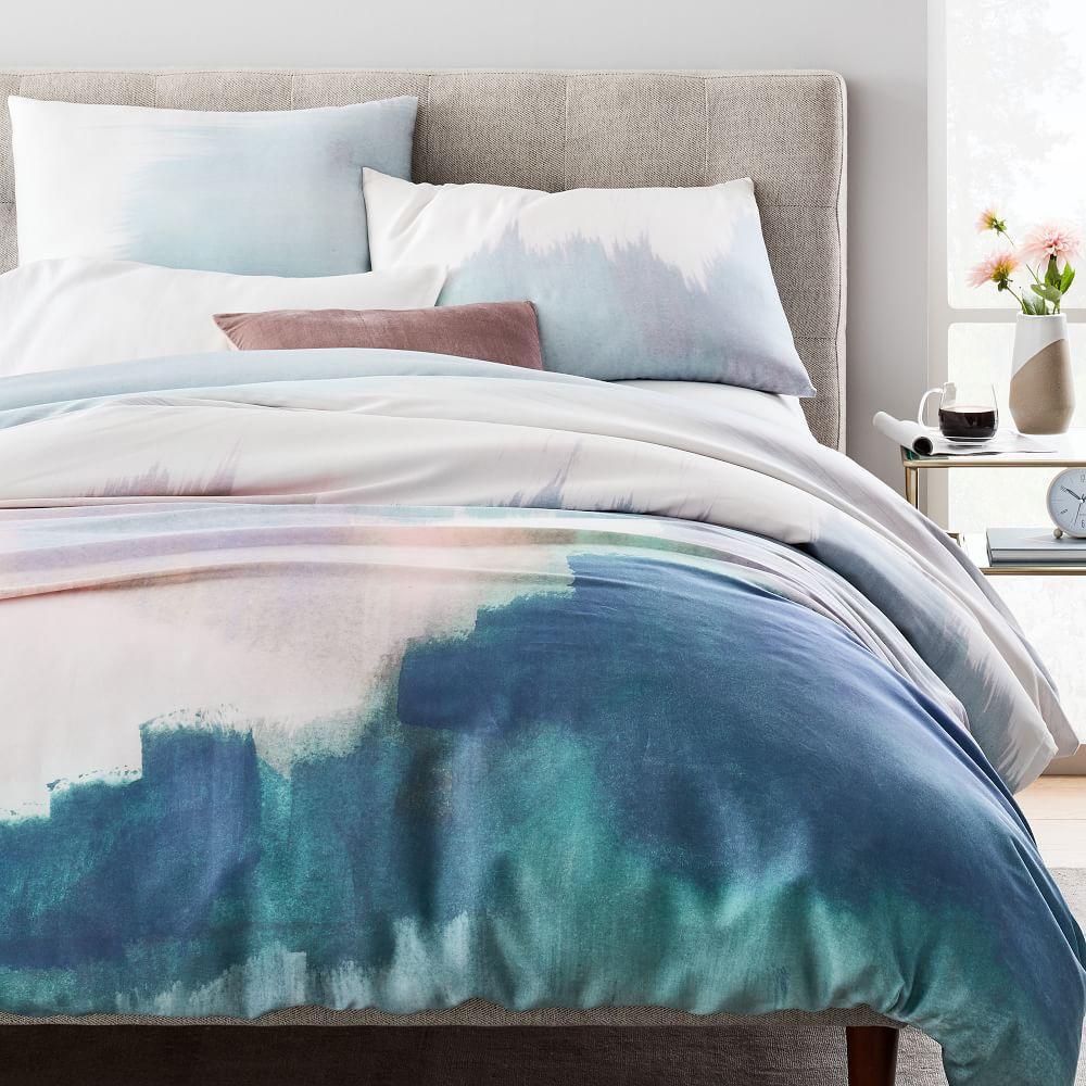 TENCEL™ Abstract Landscape Duvet Cover Duvet Covers & Sets | west elm United